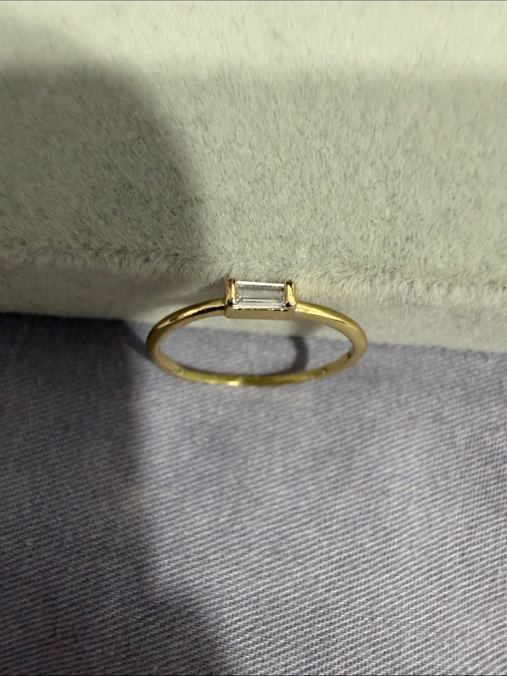 Rectangular Gemstone Charm Ring - Picture 2 of 2